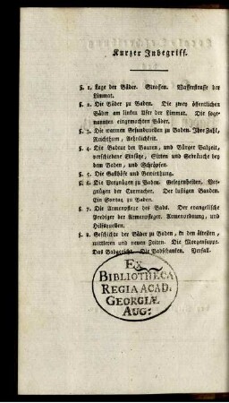 Kurzer Inbegriff.