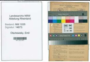 Entnazifizierung Emil Olschewsky , geb. 16.03.1902 (Bergmann)