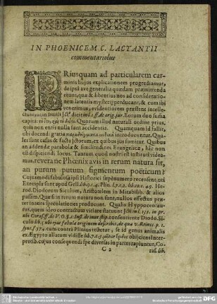 In Phoenicem C. Lactantii commentariolus