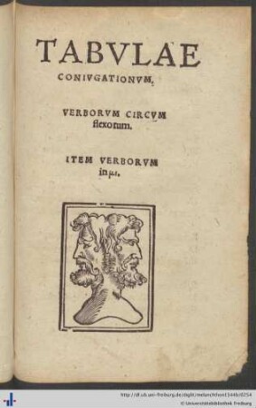 Tabulӕ Coniugationum.