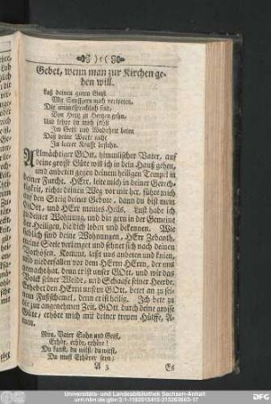 Gebet, wenn man zur Kirchen gehen will.