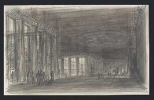 Abel, Adolf; Haus der Arbeit - Kreuzraum (Innenraumperspektive)