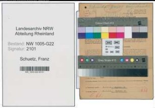 Entnazifizierung Franz Schuetz , geb. 09.03.1892 (Kaufmann)