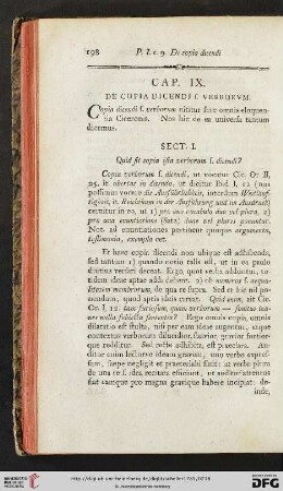 Cap. IX: De copia dicendi s. verborvm