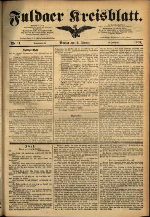 Ausgabe vom Montag, den 14. Januar 1907.