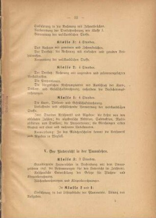 V. Der Unterricht in der Raumlehre
