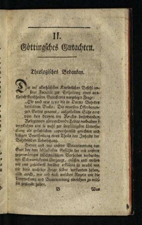 II. Goettingsches Gutachten