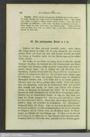 32. Die umliegenden Dörfer u.s.w.