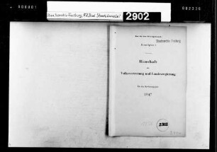 Haushaltsplan des Landes Baden für das Rechnungsjahr 1947: Einzelplan I (Haushalt der Volksvertretung und Landesregierung)