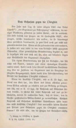 1-11 Vom Gehorsam gegen die Obrigkeit