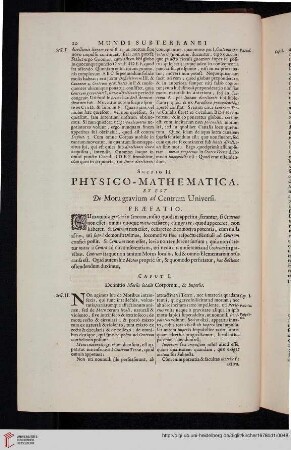 Sectio II: Physico-Mathematica [..]