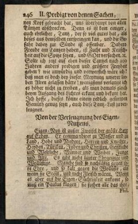 246-268, Von der Verleugnung des Eigen-Nutzens.