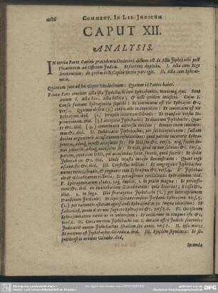 Caput XII. [Analysis, Explicatio Textus, Quaestiones, Loci Communes]