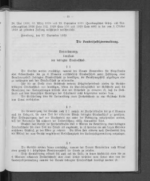 Verordnung betr. den bedingten Strafaufschub.