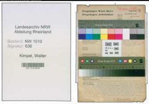 Entnazifizierung Walter Kimpel , geb. (Chemiker)