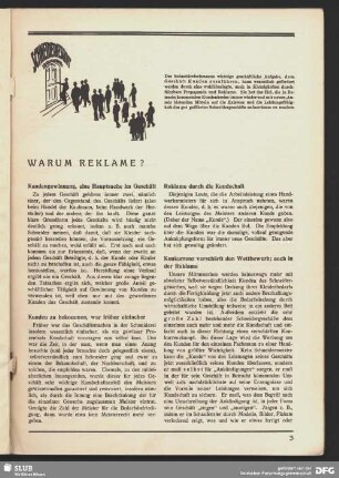 Warum Reklame?