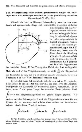 § 25. Beanspruchung eines dünnen elastischen Ringes von beliebiger Form und beliebiger Wandstärke durch gleichförmig verteilten Normaldruck