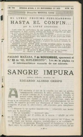 1923007312: Sangre impura : novela inédita