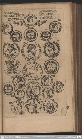 Tabula Numorum Selectior Juliani Exthes Frider