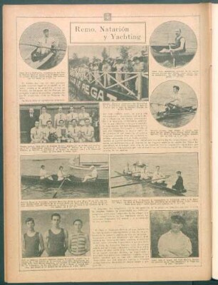 Remo, natación y yachting