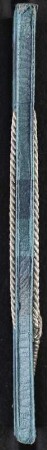 Fotoalbum mit Turn- und Freizeitaktivitäten : Fotoalbum. Papiereinband, blaue Elefantenhaut mit geometrischem Muster in Blau und Schwarz, mit Kordelbindung, H 17,4 x B 24,5 x D 0,8 cm (1920/1932). Dresden: SLUB/DF 2019.C.104