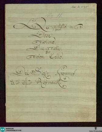 Partitas. Arr - Don Mus.Ms. 1175 : ob, strings; E|b; PadK 6.33 PadK 4.20
