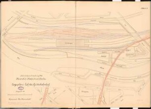 Nord-Süd-Bahn durch Berlin Schinkelwettbewerb 1897: Lageplan Lehrter Güterbahnhof 1:1000