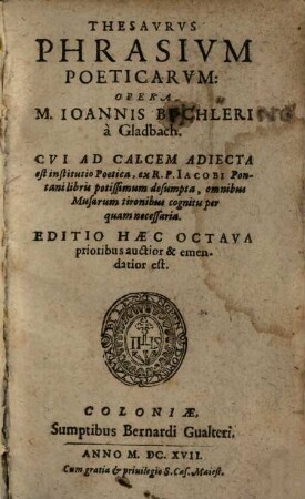 Thesaurus Phrasium Poeticarum