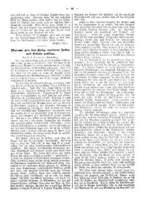 Warum wir den Krieg verloren haben und siedeln müssen