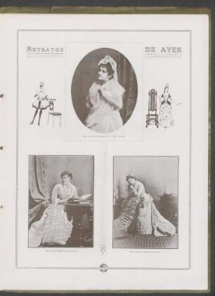 Retratos de ayer : [Fotografías de] Sra. Panchita Belgrano de Vaeza Ocampo [y] Sra. Pilar Herrera de Arteaga [y] Sa. Adelina Lerena de Fein