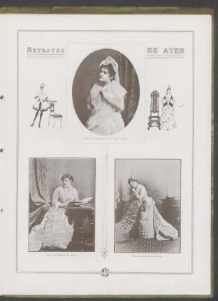 Retratos de ayer : [Fotografías de] Sra. Panchita Belgrano de Vaeza Ocampo [y] Sra. Pilar Herrera de Arteaga [y] Sa. Adelina Lerena de Fein