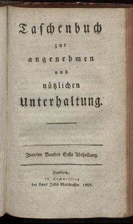 2: Taschenbuch zur angenehmen und nützlichen Unterhaltung