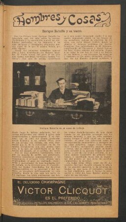 Enrique Bataille y su teatro : Hombres y cosas