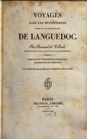 Voyages dans les départements formés de l'ancienne province de Languedoc