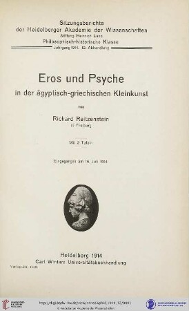 Eros und Psyche in der ägyptisch - griechischen Kleinkunst