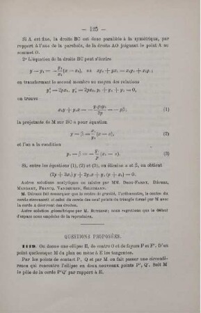 QUESTIONS PROPOSÉES.