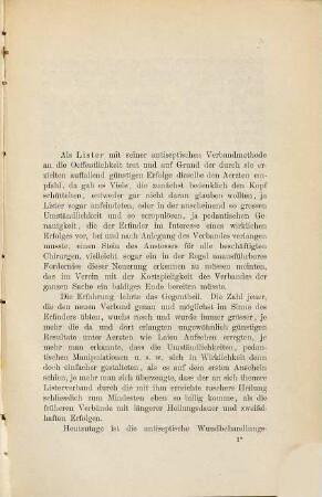 Über den gegenwärtigen Standpunkt der Wundbehandlung im Kriege