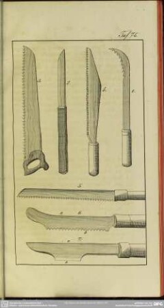 Taf. 78 [Messer und Sägen]