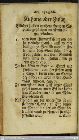 Anhang oder Zusatz Etlicher zu vorhergehenden Capiteln gehörigen merckwürdigen Sachen