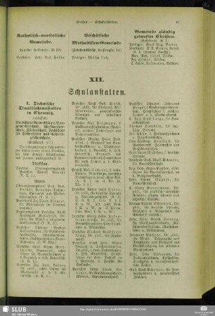 XII. Schulanstalten