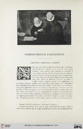 3. Pér. 21.1899: L' exposition Rembrandt à Londres : correspondance d'Angleterre