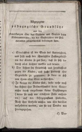 Abgezogene pädagogische Grundsätze [...]