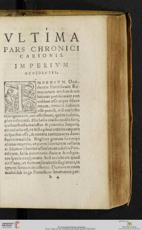 Vltima Pars Chronici Carionis Imperivm Occidentis