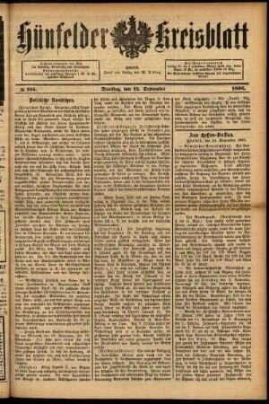 Ausgabe vom Dienstag, den 15. September 1896.