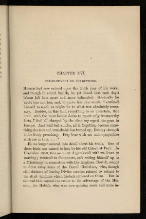 XVI. Establishment of out-stations