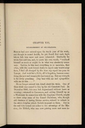 XVI. Establishment of out-stations