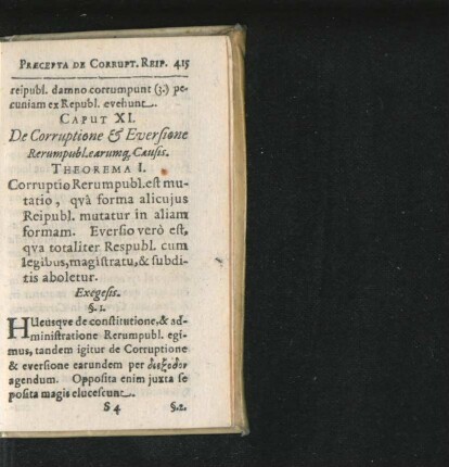 Caput XI. De Corruptione & Eversione Rerumpubl. earumq. Causis.