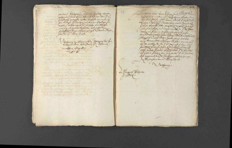 Verabredung einer Zusammenkunft zwischen Pfalzgraf Wolfgang und Herzog Christoph von Württemberg in Ettlingen.