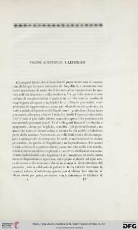 Vicende scientifiche e letterarie