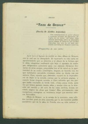 "Raza de Bronce"